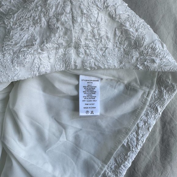 White Puff-Sleeve Off-Shoulder Rehearsal Dress - Picture 7 of 7